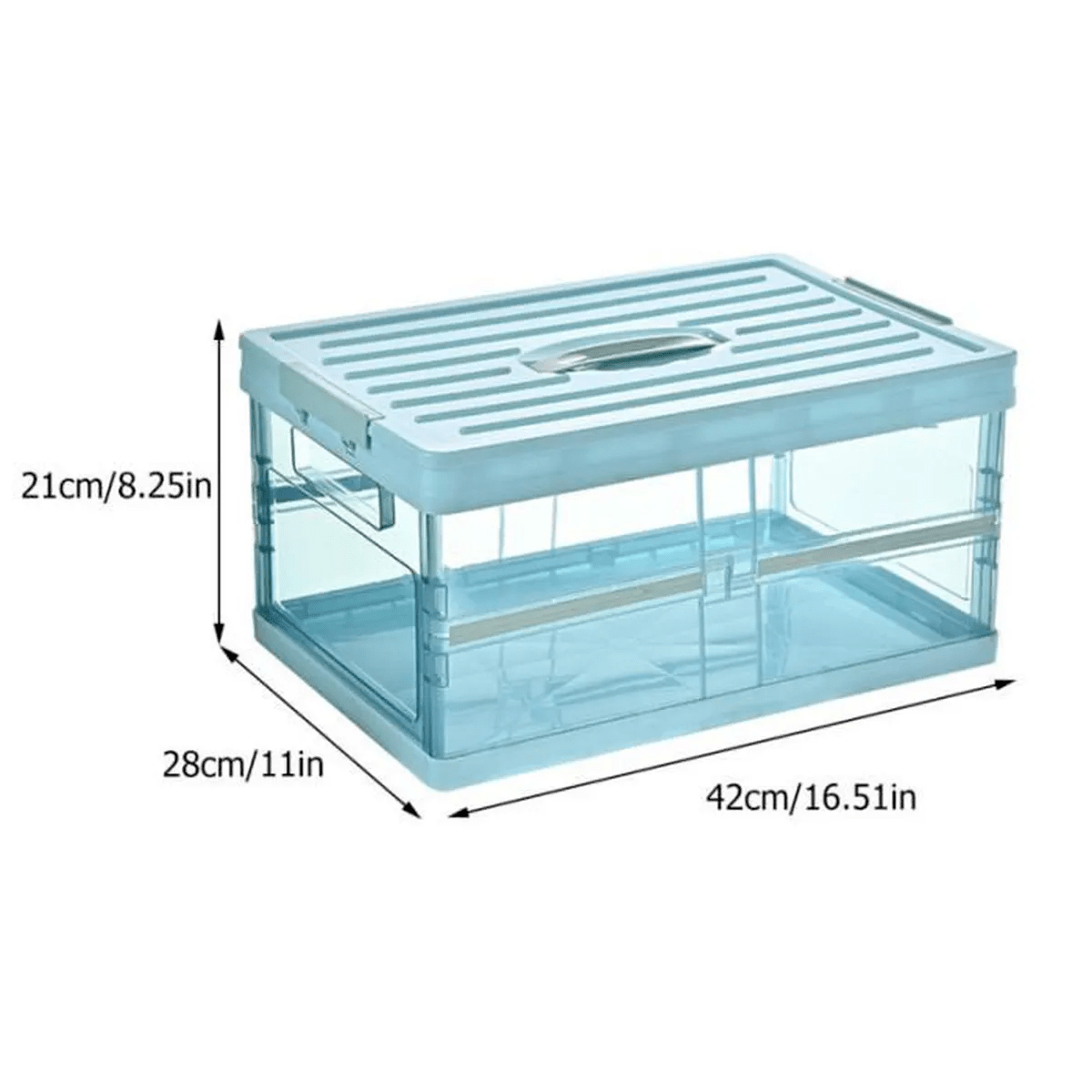 Boîte de rangement en plastique empilable pliable durable – Image 4