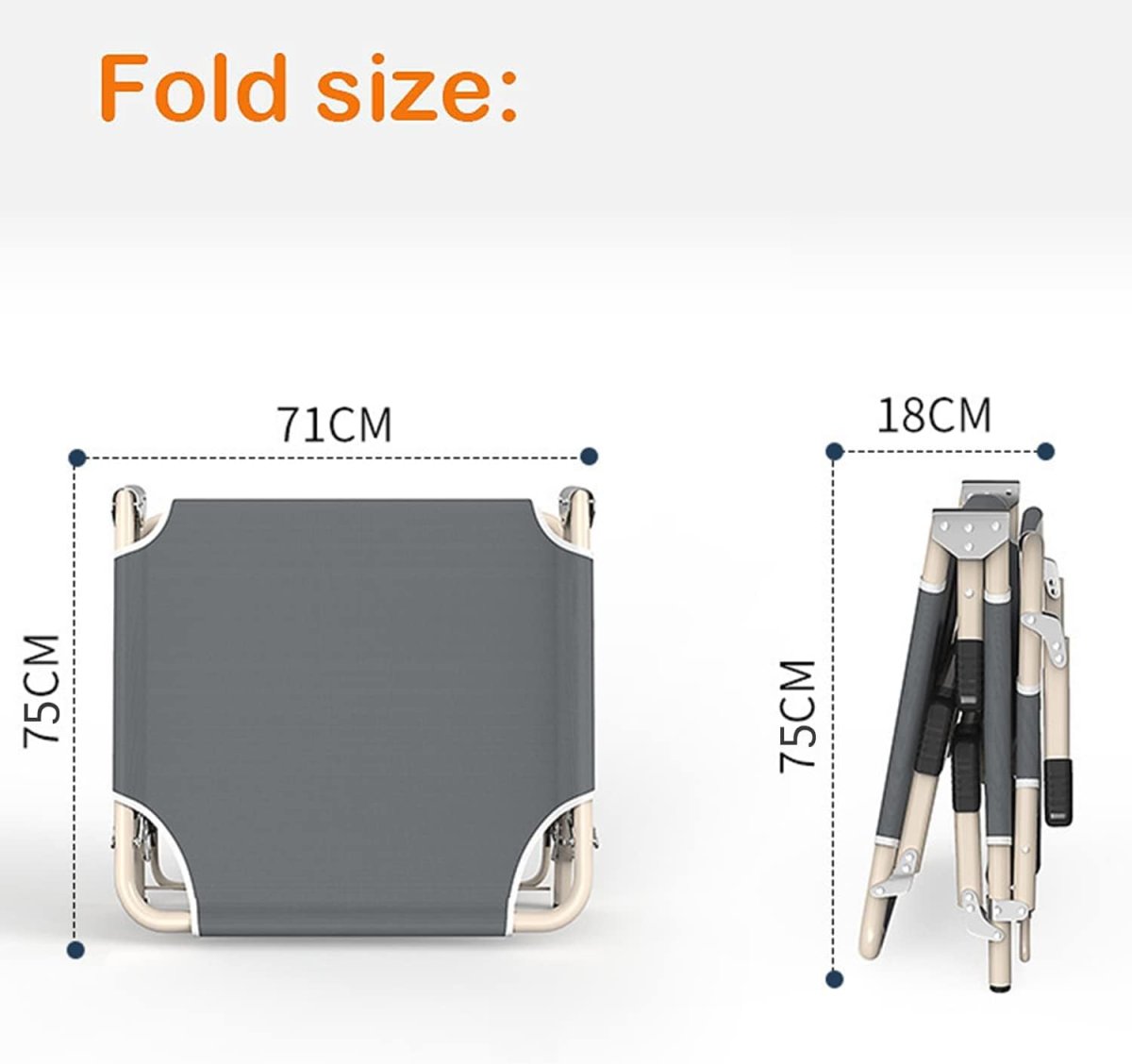 Chaises inclinables avec matelas, – Image 6