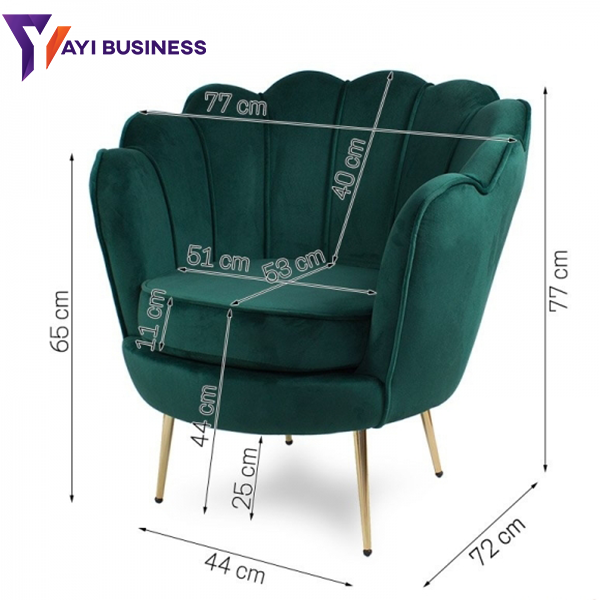 Fauteuil coquillage Vert – Image 6