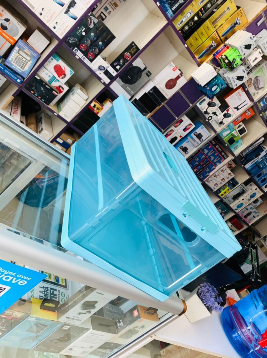 Boîte de rangement en plastique empilable pliable durable – Image 3