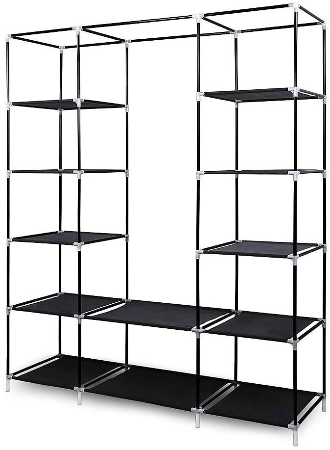 Armoire de Rangement en Tissu Triple à avec Dressing – Image 3