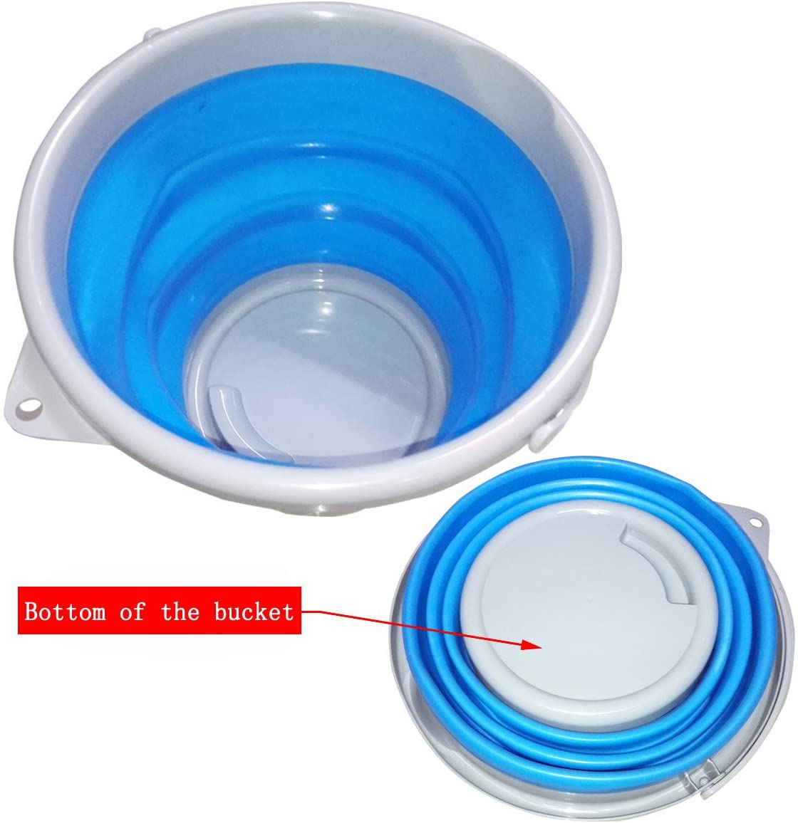 Seau multifonctionnel pliable Réservoir d’eau pour le camping, la randonnée et la conduite de voyage 10L – Image 3