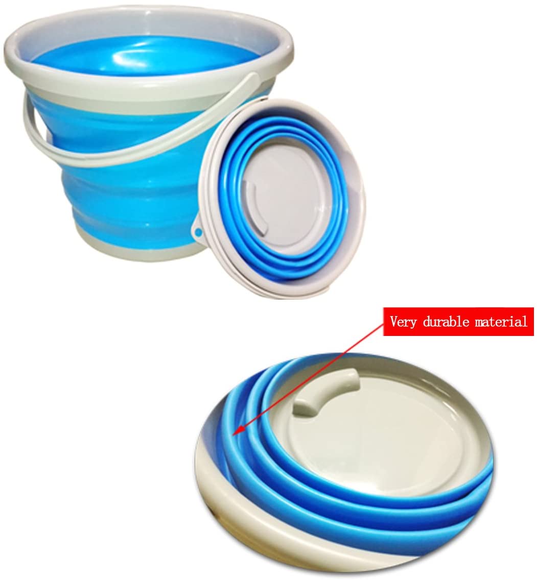 Seau multifonctionnel pliable Réservoir d’eau pour le camping, la randonnée et la conduite de voyage 10L – Image 2