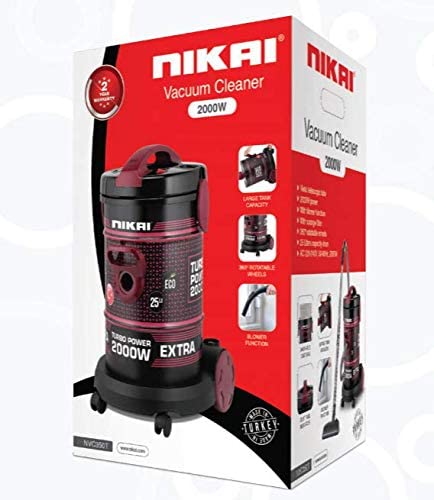 Aspirateur à tambour Nikai 2000W, rouge, NVC350T – Image 2